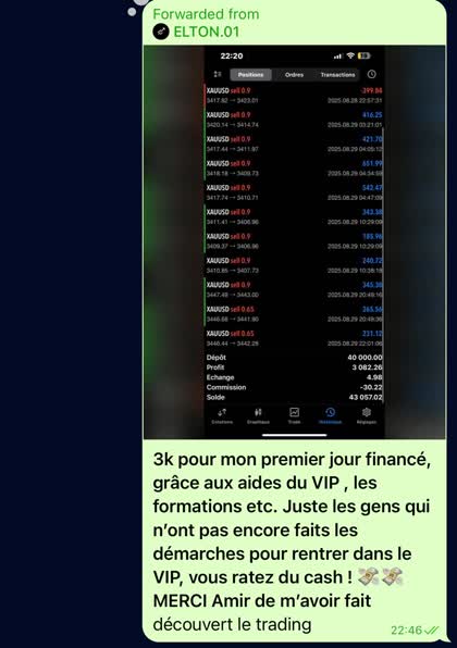 Témoignage reçu par message